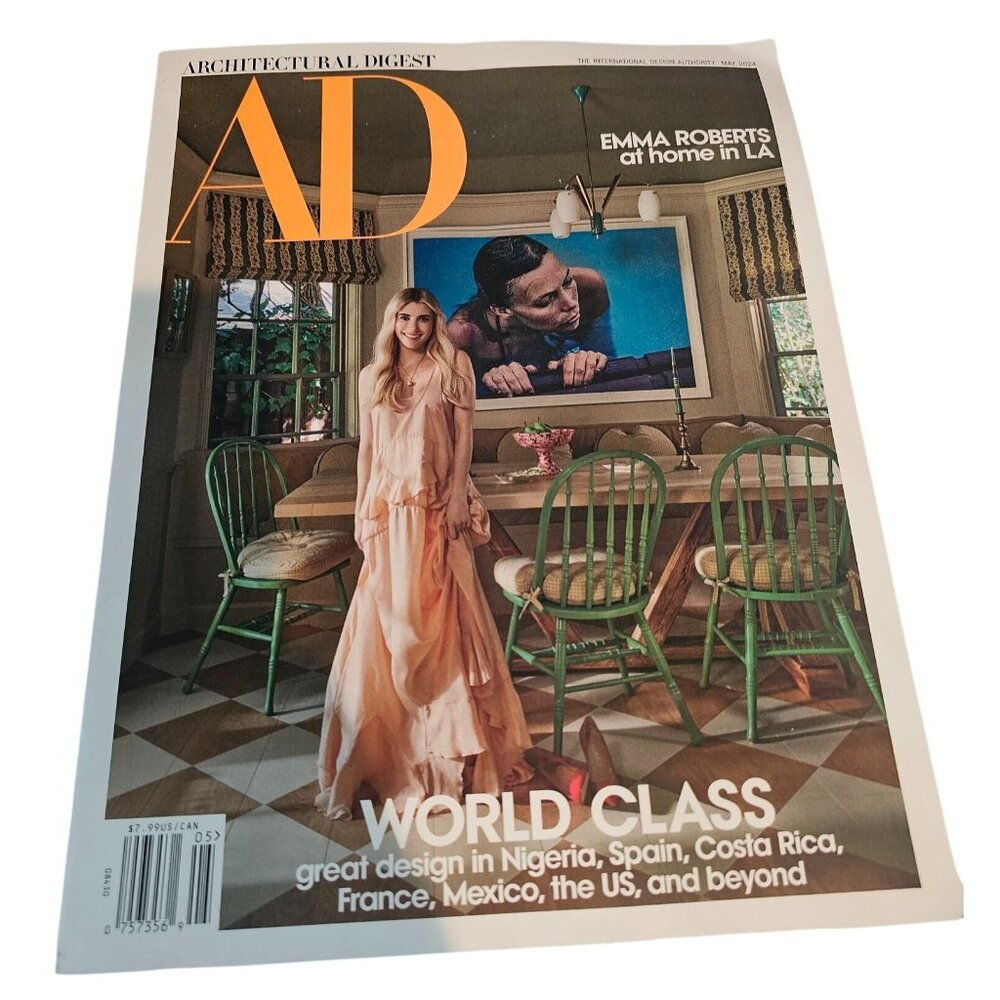 Architectural Digest Magazine May 2024 Issue Emma Roberts World Class Design